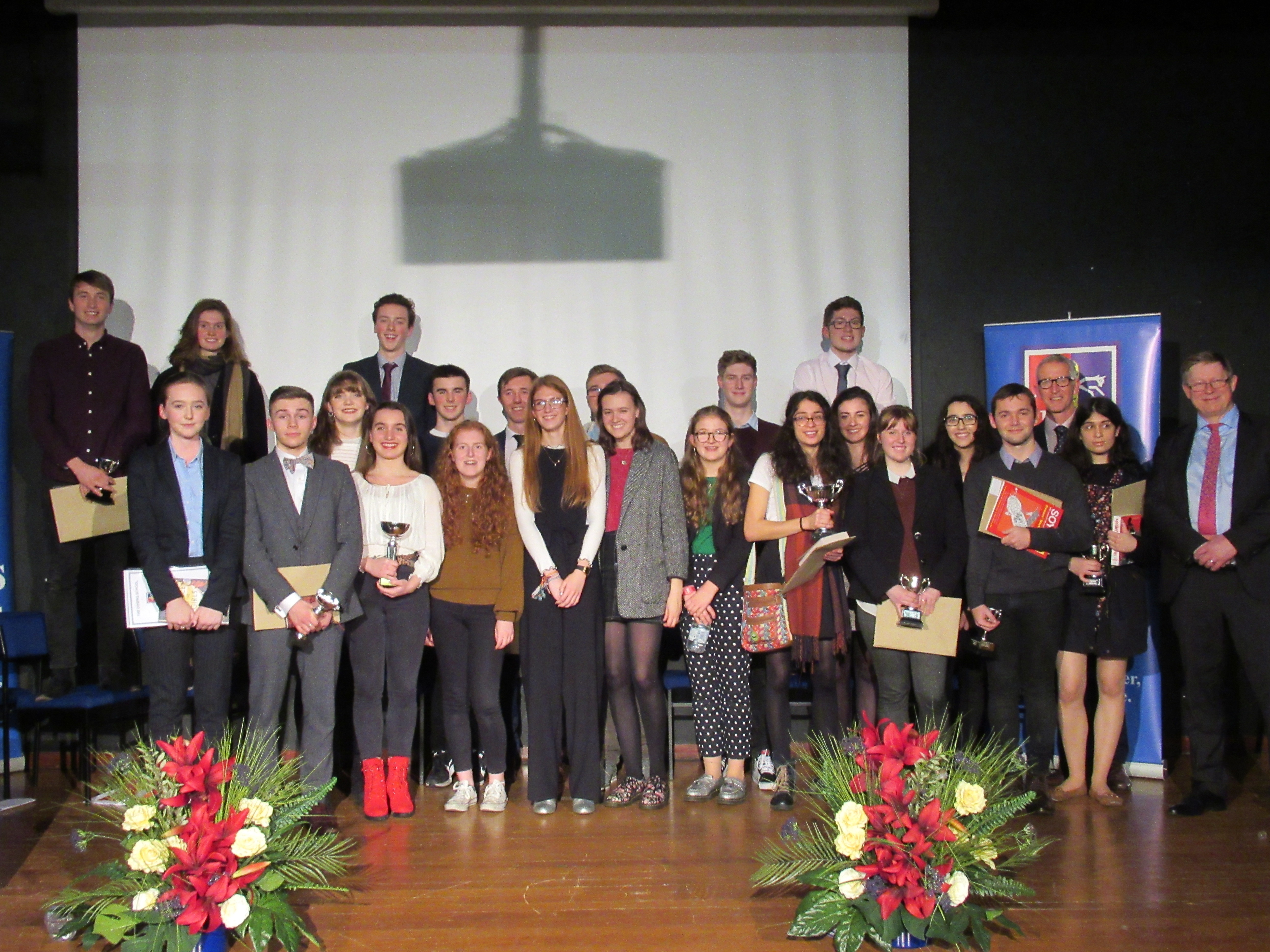 Ks5 students with their awards