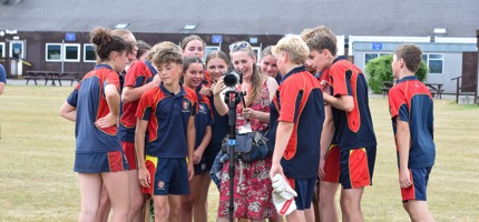 Behind the scenes at the new school film!