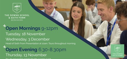 Our Sixth Form Open Events Autumn, 2025