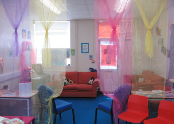 Relaxation room for students and teachers during exam period
