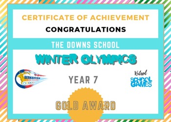 Year 7 crowned county winners of the Berkshire Games Winter Olympics competition