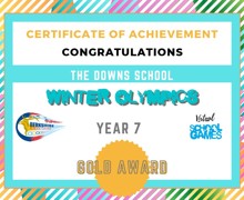 The Downs Winter Games Gold Certificate (11)