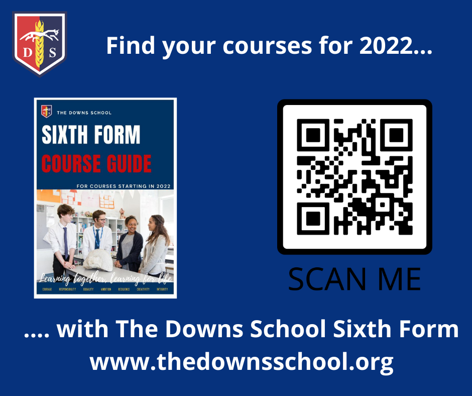  Sixth Form 2022 23 course guide QR codes